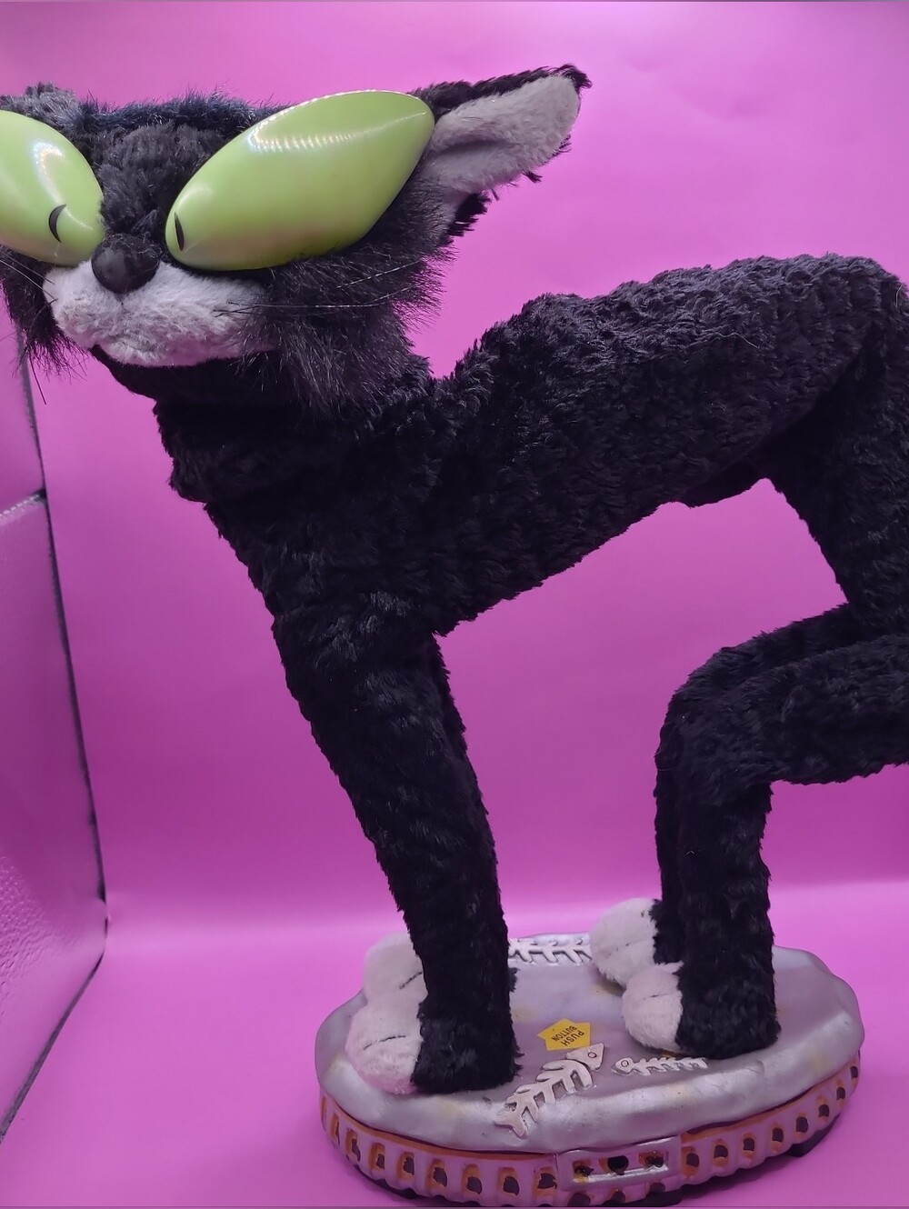 Vintage Gemmy Animated Back Alley Fraidy Cat Tested Works